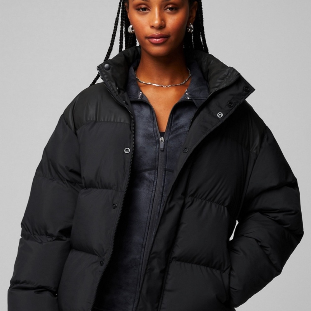 Fabletics Essential Puffer Black/Black Reflective